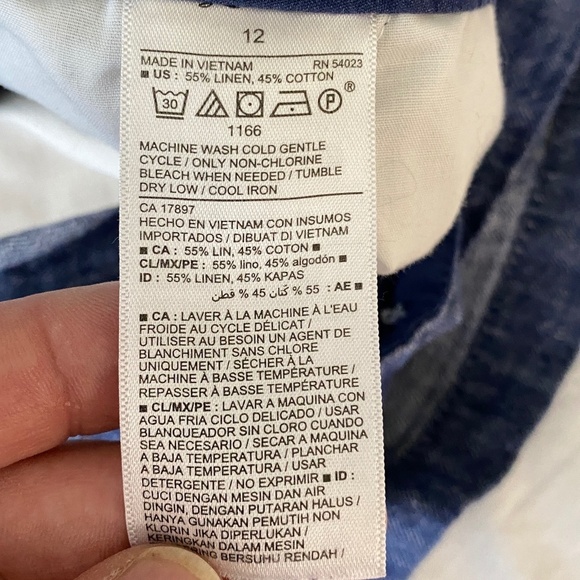 Old Navy Women's Blue Linen Blend Casual Walking Shorts Size 12 Beach‎ Boardwalk - Picture 5 of 11